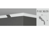Плинтус потолочный П-02 /2000х30х35мм /Де-Багет/