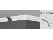 Плинтус потолочный П-01 /2000х50х50мм /Де-Багет/